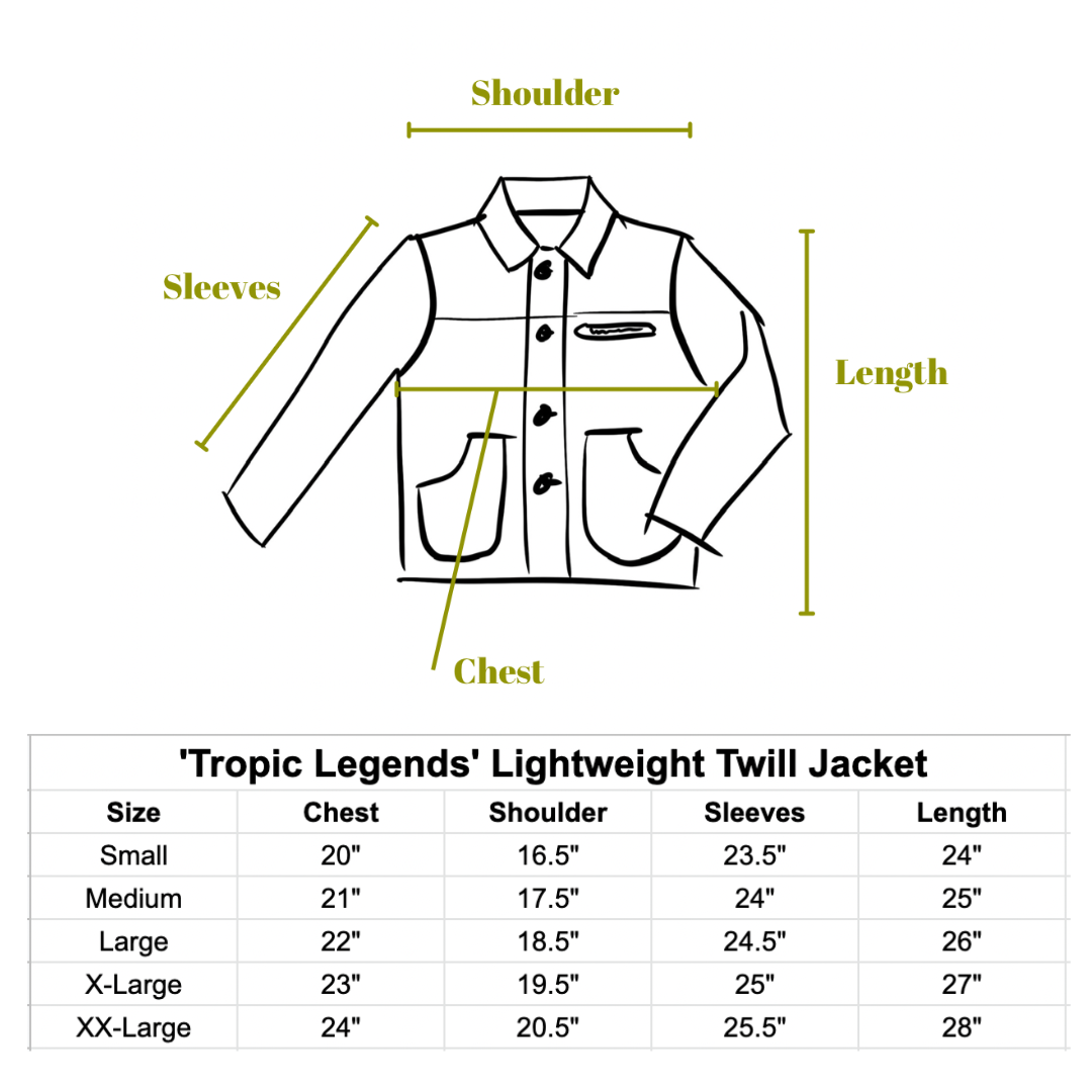 'Tropic Legends' Lightweight Twill Jacket - Mud