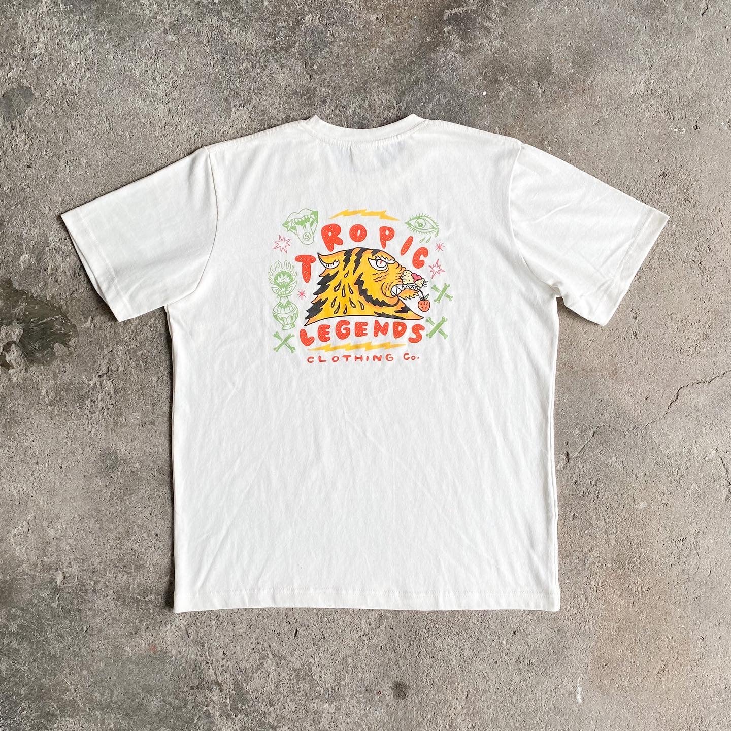 ‘Tranced Tigers’ Tee - Ivory