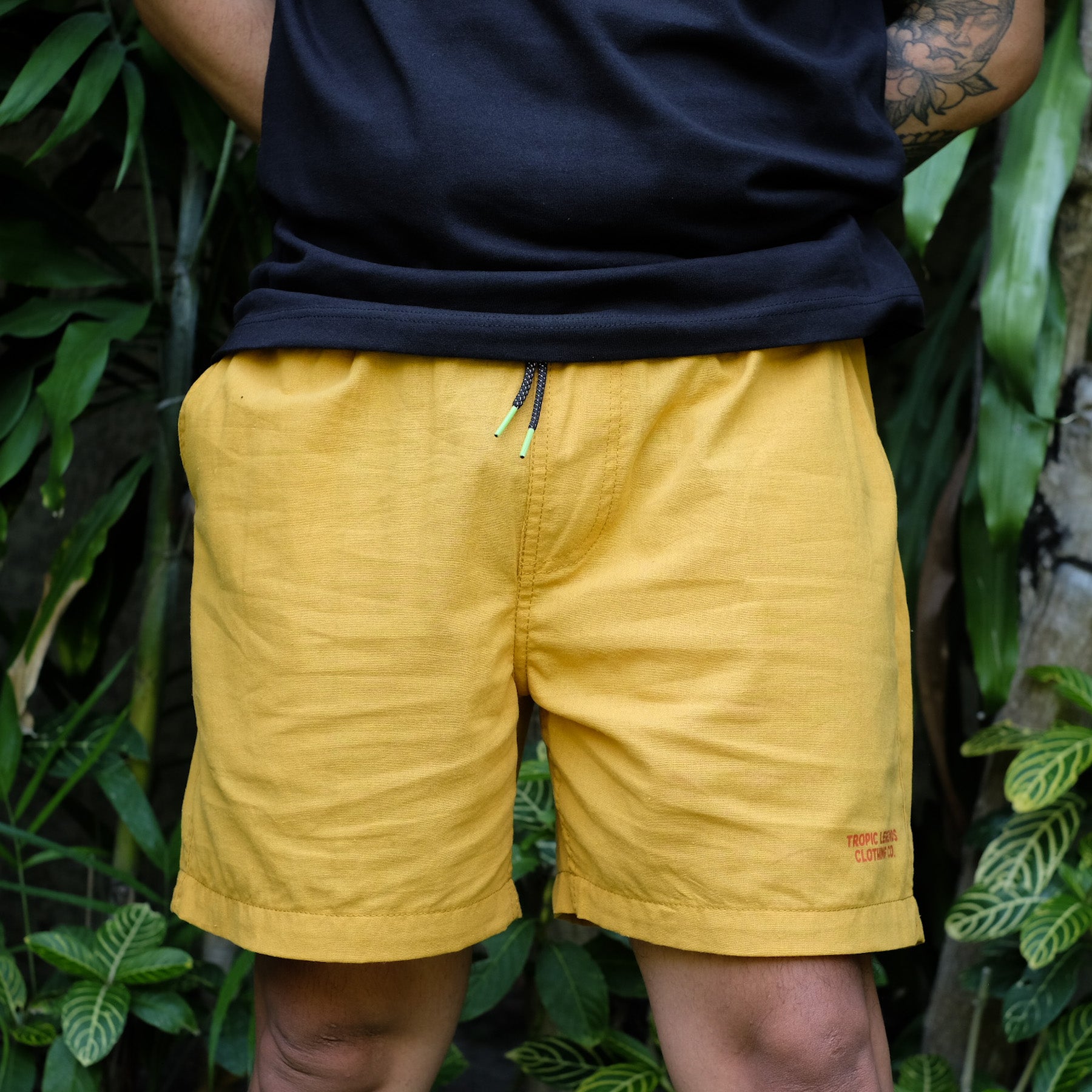 ‘Summer’ Linen Easy Shorts - Mustard