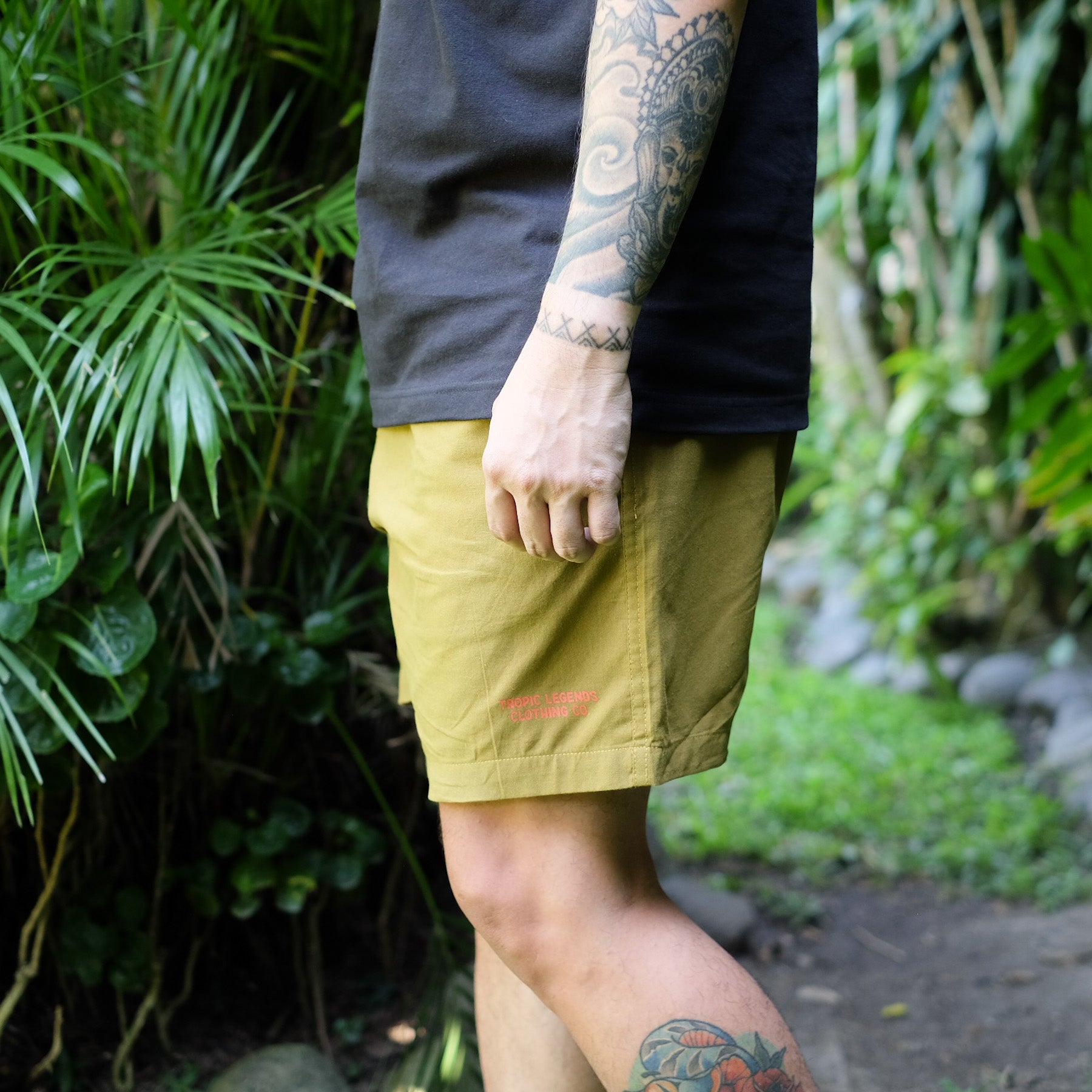 ‘Summer’ Linen Easy Shorts - Seaweed