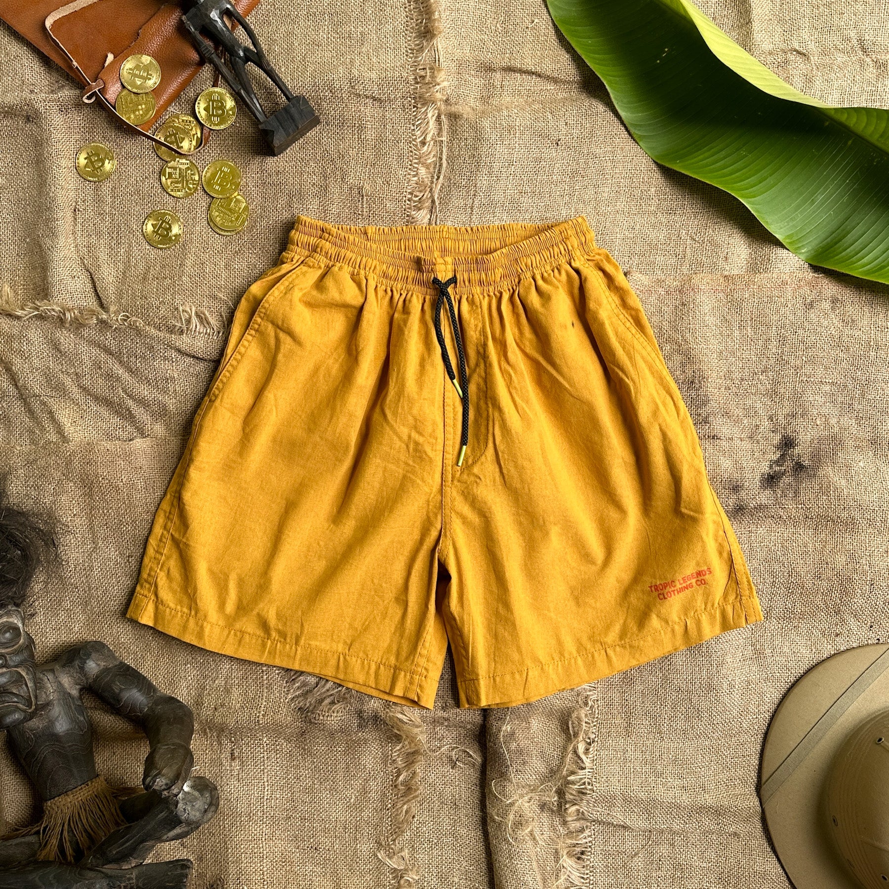 ‘Summer’ Linen Easy Shorts - Mustard