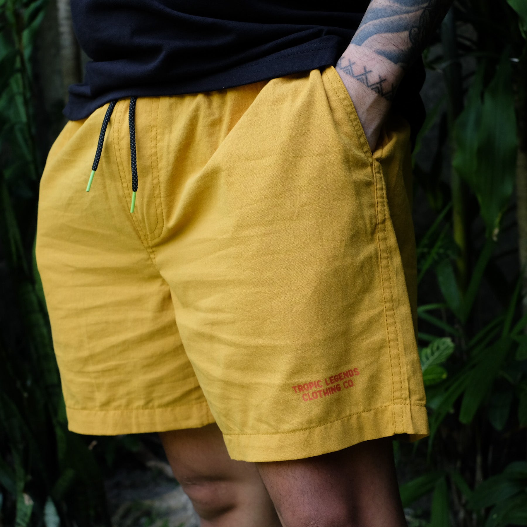 ‘Summer’ Linen Easy Shorts - Mustard