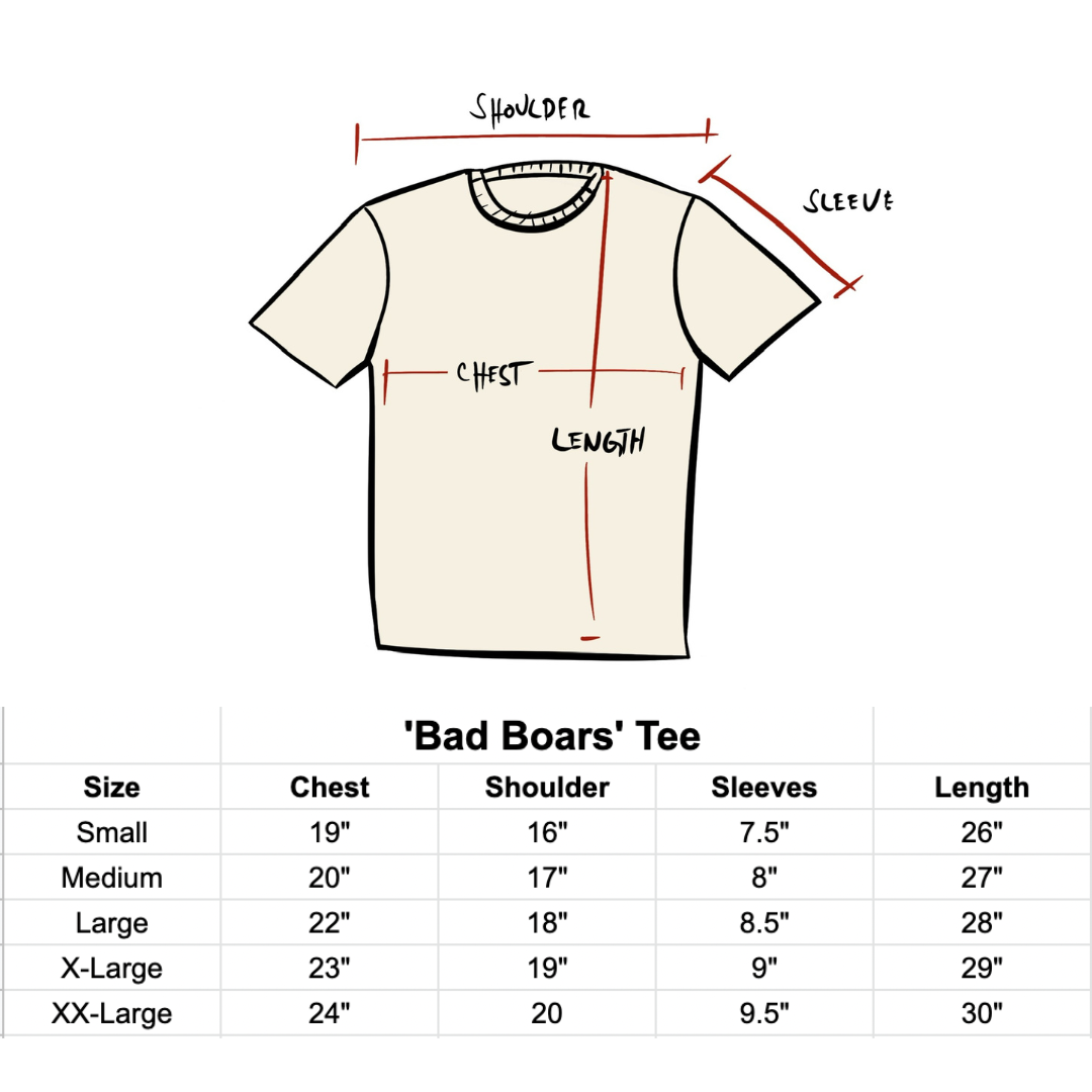 ‘Bad Boars’ Tee - Ivory