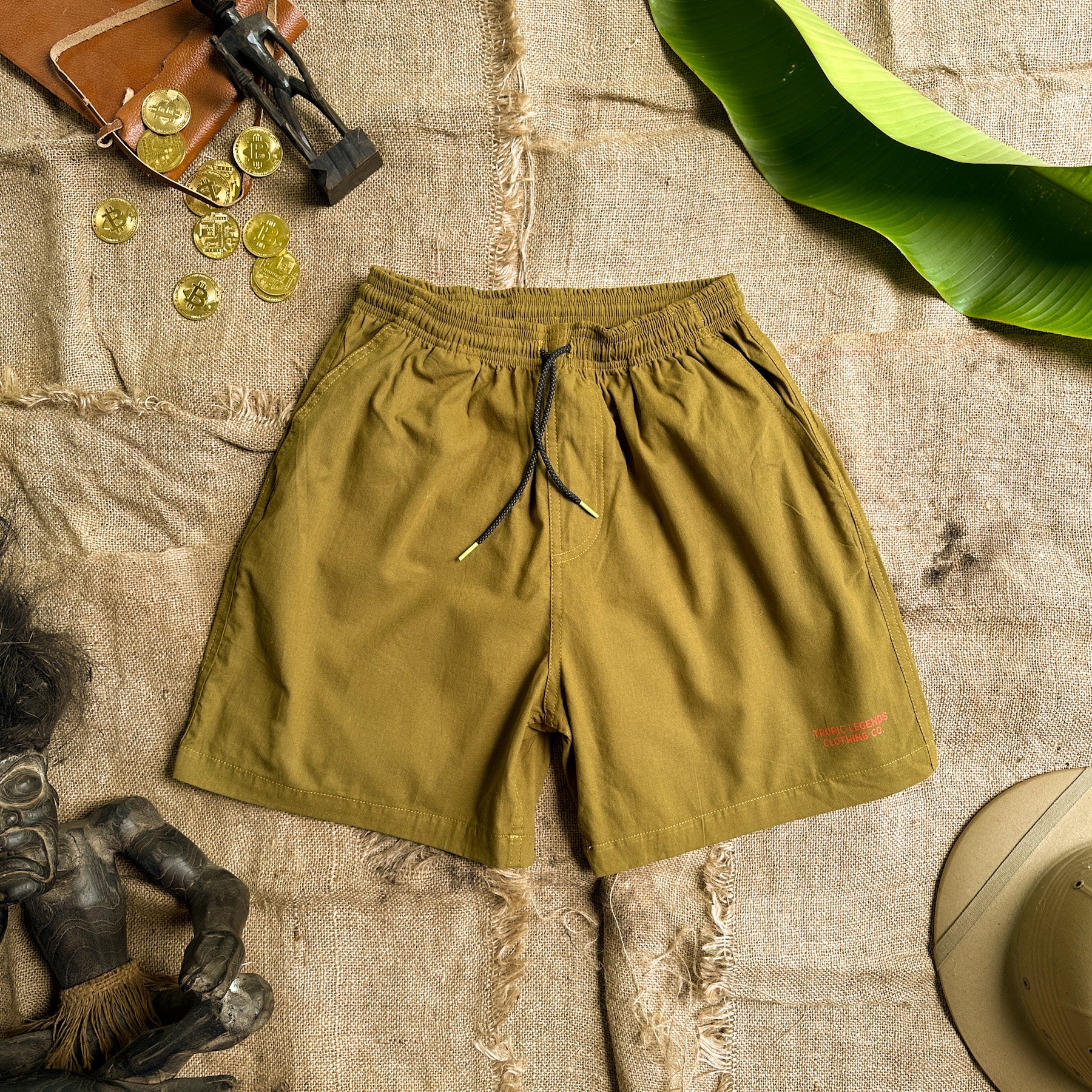 ‘Summer’ Linen Easy Shorts - Seaweed